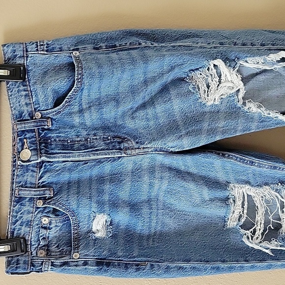 Aeropostale Womens 90s Baggy Ripped Denim Jeans - Size 6 - Picture 5 of 8